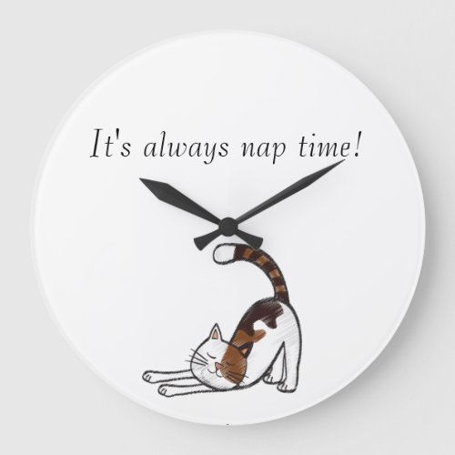 Its always nap time large clock