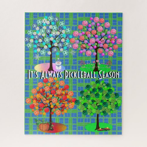 Its Always Pickleball Season _ Four Seasons Tree  Jigsaw Puzzle