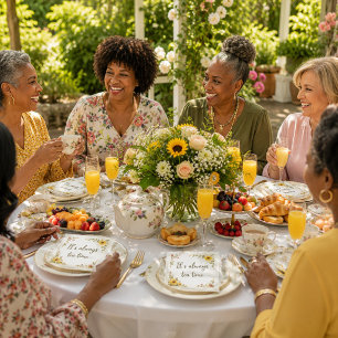 It's Always Tea Time Floral Sunflower Napkins