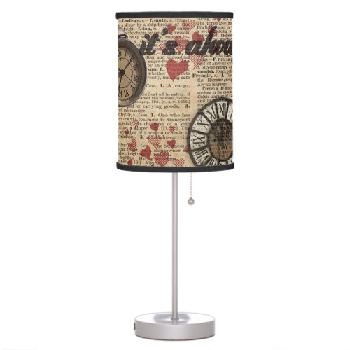 Its always tea time Mad Hatter Dictionary Art Table Lamp