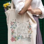 It's Always Tea-Time Vintage Alice in Wonderland Tote Bag<br><div class="desc">Design features a mix of our own hand-drawn original florals and artwork. We've meticulously restored the iconic Alice in Wonderland vintage illustrations by hand sketching them and bringing them to life with beautiful watercolor undertones and adding our own personal touch. Elegant and vintage text style pairings enhance this magical, whimsical,...</div>