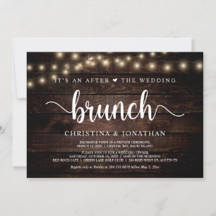 It's an after the wedding brunch, elopement  invitation