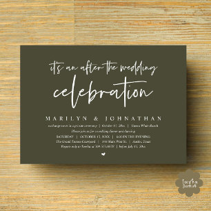 It's an after the wedding celebration, dinner invitation
