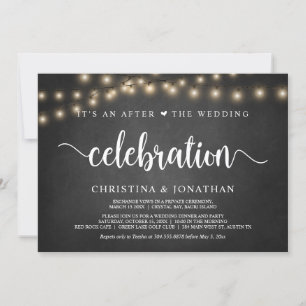 It's an after the wedding celebration, elopement i invitation