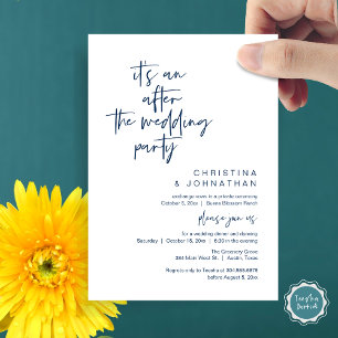 It's an after the wedding party, elopement dinner invitation