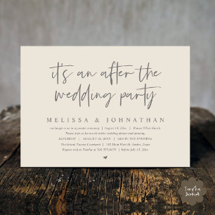 It's an after the wedding party, Romantic Dinner Invitation