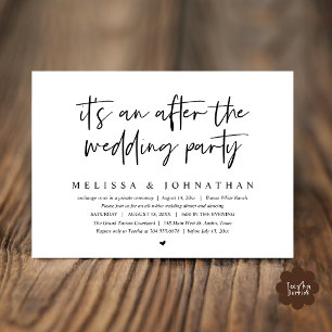 It's an after the wedding party, Romantic Dinner Invitation