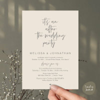 It's an after the wedding party, Wedding elopement