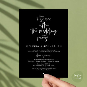 It's an after the wedding party, Wedding elopement Invitation