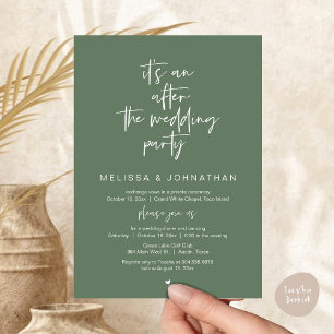 It's an after the wedding party, Wedding elopement Invitation