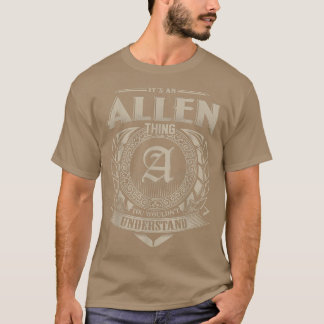 It's An ALLEN Thing You Wouldn't Understand Name V T-Shirt