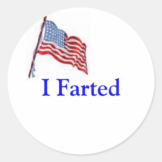 It's an American duty Classic Round Sticker (Front)