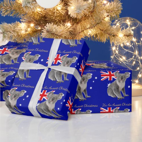 Its An Aussie Christmas with a Koala Wrapping Paper