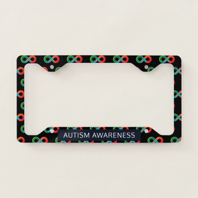It's An Autism Thing Ribbon Illustration Custom License Plate Frame (Front)