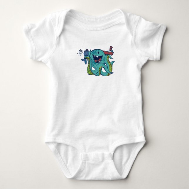 It's An Octopus! Baby Bodysuit (Front)