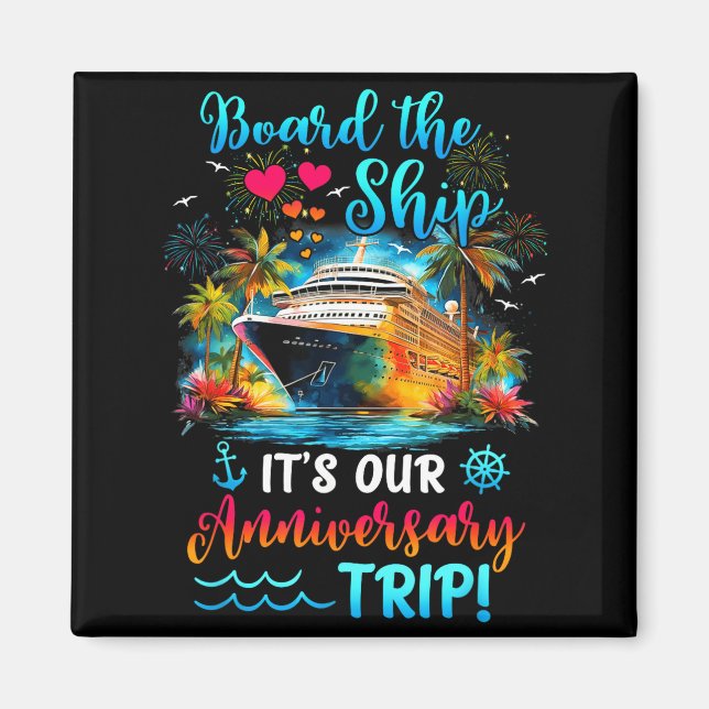 It's Anniversary Trip Couples Matching Magnet (Front)