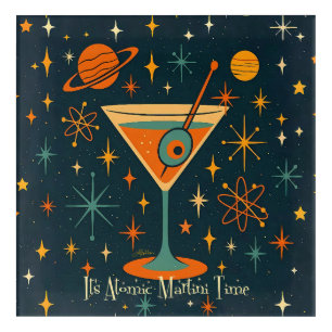 Its Atomic Martini Time Cosmic Stars Acrylic Print