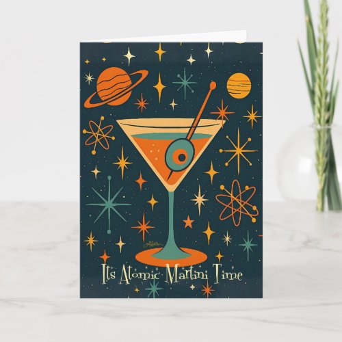 Its Atomic Martini Time Cosmic Stars Card