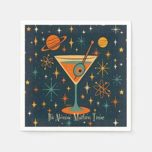 Its Atomic Martini Time Cosmic Stars Napkins