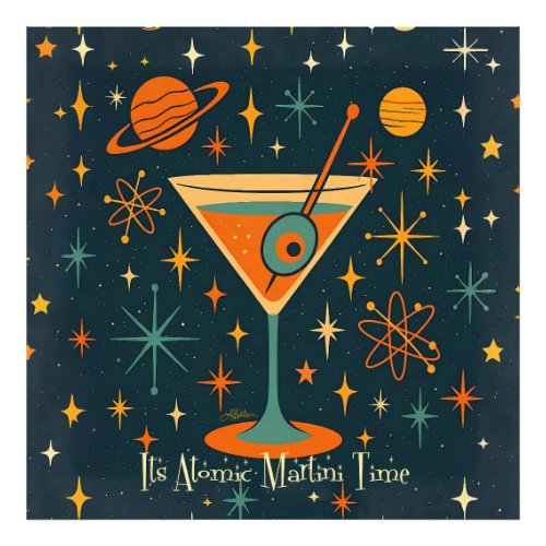 Its Atomic Martini Time Cosmic Stars Photo Print
