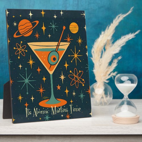 Its Atomic Martini Time Cosmic Stars Plaque