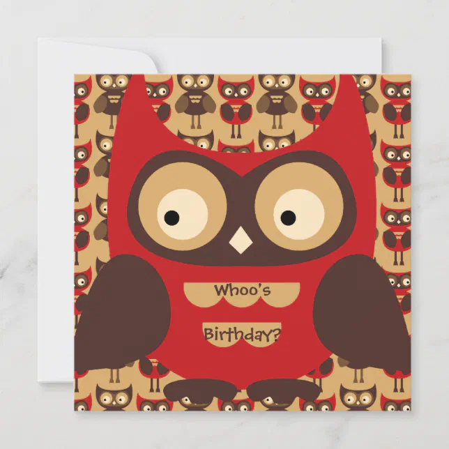 It's Autumn Hoot Owl Birthday Invitation | Zazzle