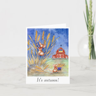 "It's Autumn!" Notecard