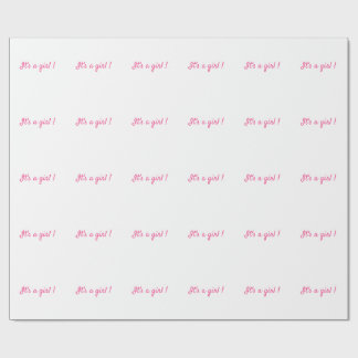 It's baby girl Minimalist Wrapping Paper