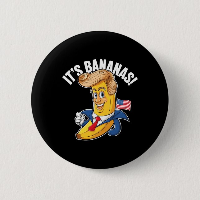 It's Bananas (for Scale) Starship Funny Meme Humor Button (Front)