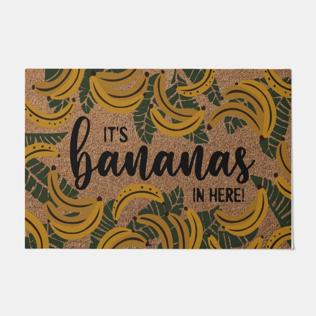 It's Bananas I'm Here Doormat, Funny Bananas Rug (Front)