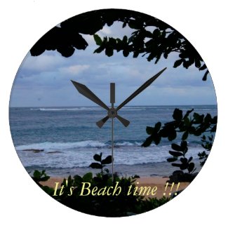 It's beach time wall clock