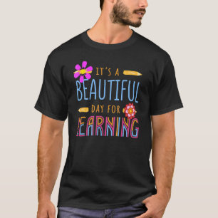 It's Beautiful Day For Learning Retro Teacher Stud T-Shirt
