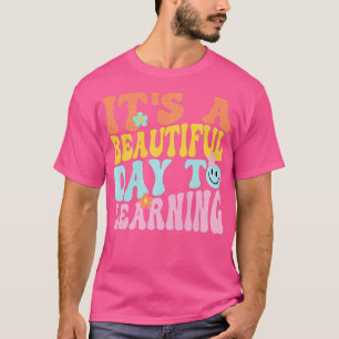 It's Beautiful Day For Learning Retro Teacher Stud T-Shirt