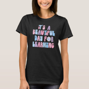 It's Beautiful Day For Learning Retro Teacher Stud T-Shirt