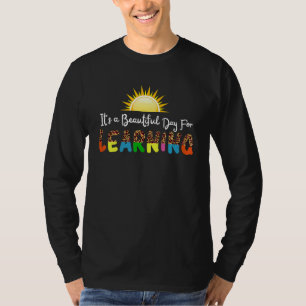 It's Beautiful Day For Learning Retro Teacher Stud T-Shirt