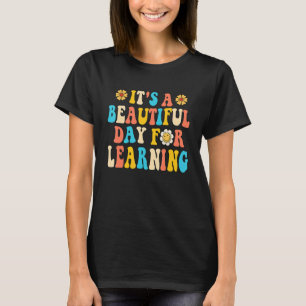 It's Beautiful Day For Learning Retro Teacher Stud T-Shirt