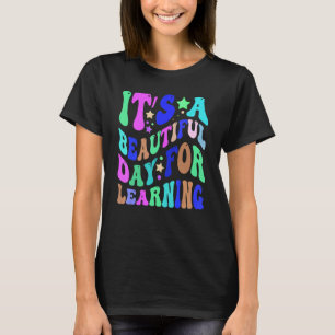 It's Beautiful Day For Learning Retro Teacher Stud T-Shirt
