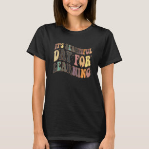 It's Beautiful Day For Learning Retro Teacher Stud T-Shirt