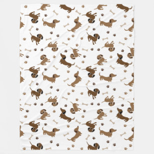 It's Been A Long Day Dachshund Fleece Blanket