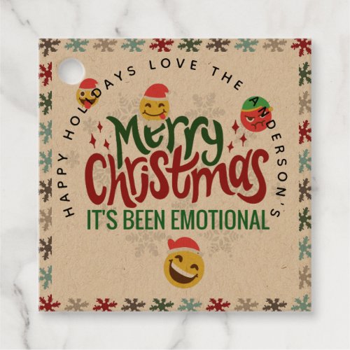 Its Been Emotional Merry Christmas Funny Emoji Tag