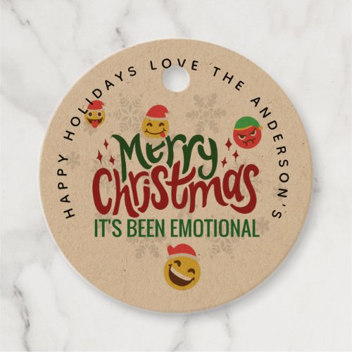 Its Been Emotional Merry Christmas Funny Emoji Tag