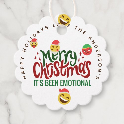 Its Been Emotional Merry Christmas Funny Emoji Tag