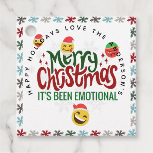 Its Been Emotional Merry Christmas Funny Emoji Tag
