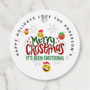 Its Been Emotional Merry Christmas Funny Emoji Tag