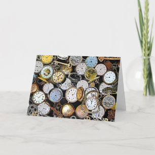 It's been too long, Miss You Pocketwatches Card