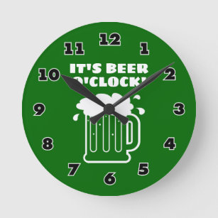 It's BEER o'clock funny kitchen wall clock