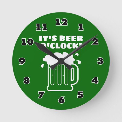 Its BEER oclock funny kitchen wall clock