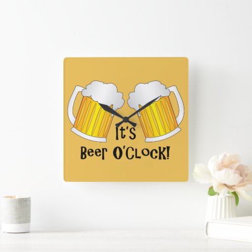 Its Beer O'clock Time Funny Wall Clock 