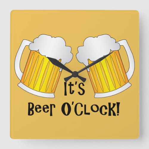 Its Beer OClock Time Funny Wall Clock