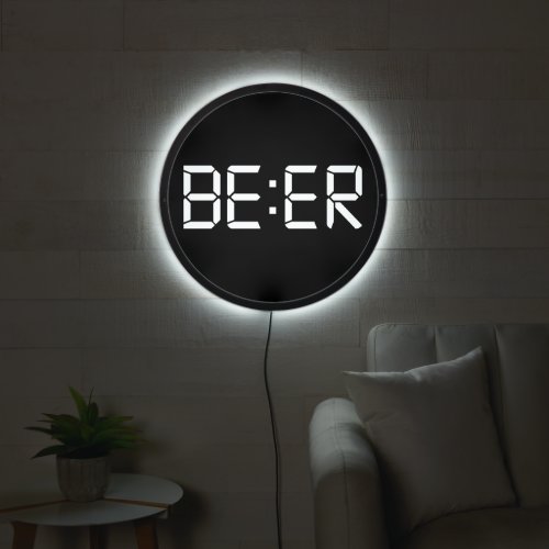 Its Beer OClock Time Man Cave LED Sign